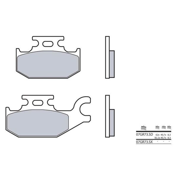 Plaquettes de frein moto Brembo Brembo 07GR73SD mtal fritt