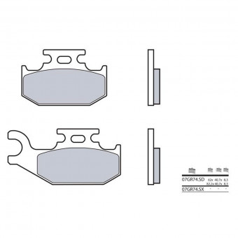 Plaquettes de frein moto Brembo Brembo 07GR74SD métal fritté Plaquettes de frein moto Brembo Brembo 07GR74SD métal fritté