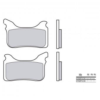 Plaquettes de frein moto Brembo Brembo 07GR75SX métal fritté Plaquettes de frein moto Brembo Brembo 07GR75SX métal fritté