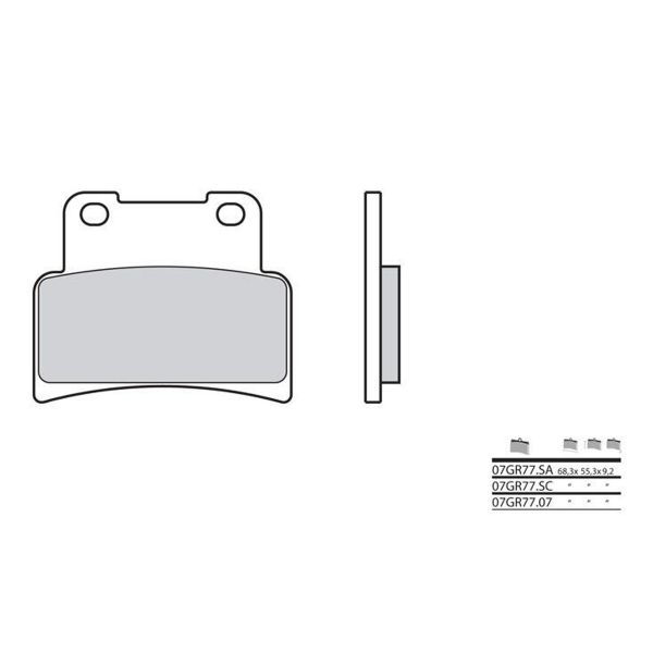 Plaquettes de frein moto Brembo Brembo 07GR7707 organique