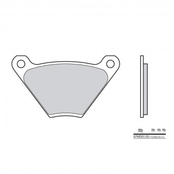 Plaquettes de frein moto Brembo Brembo 07HD0105 organique Plaquettes de frein moto Brembo Brembo 07HD0105 organique