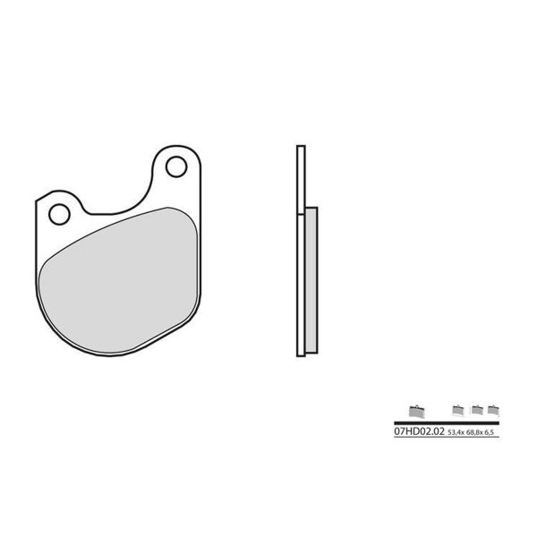 Plaquettes de frein moto Brembo Brembo 07HD0202 organique