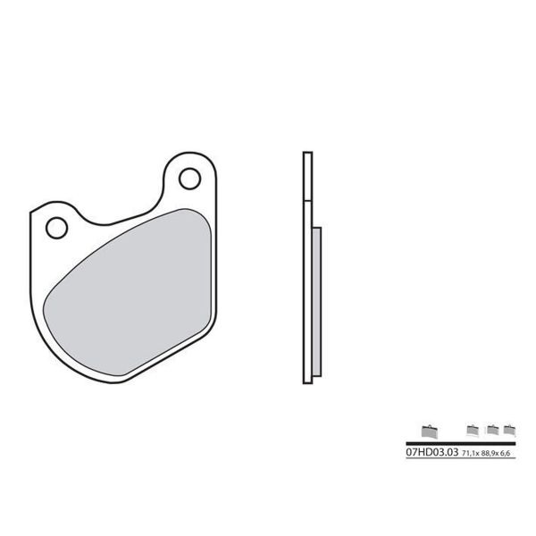 Plaquettes de frein moto Brembo Brembo 07HD0303 organique