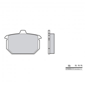 Plaquettes de frein moto Brembo Brembo 07HD0413 organique Plaquettes de frein moto Brembo Brembo 07HD0413 organique