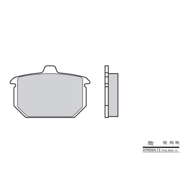 Plaquettes de frein moto Brembo Brembo 07HD0413 organique