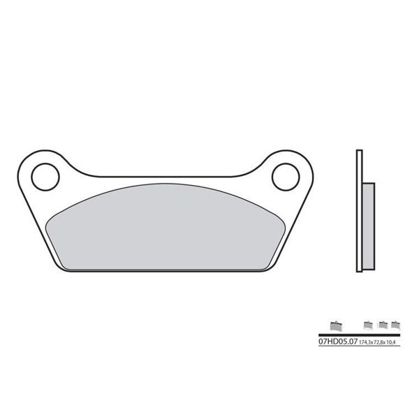 Plaquettes de frein moto Brembo Brembo 07HD0507 organique