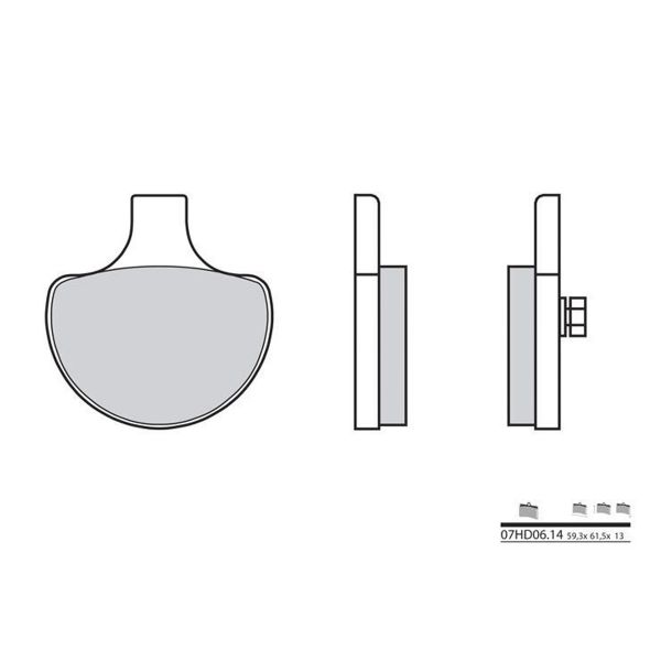 Plaquettes de frein moto Brembo Brembo 07HD0614 organique