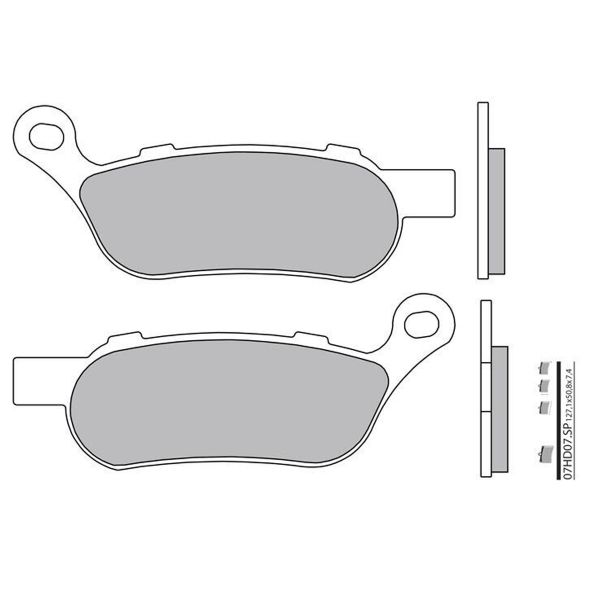 Plaquettes de frein moto Brembo Brembo 07HD07SP métal fritté Plaquettes de frein moto Brembo Brembo 07HD07SP métal fritté
