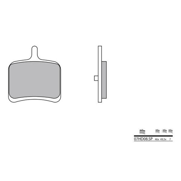 Plaquettes de frein moto Brembo Brembo 07HD08SP mtal fritt