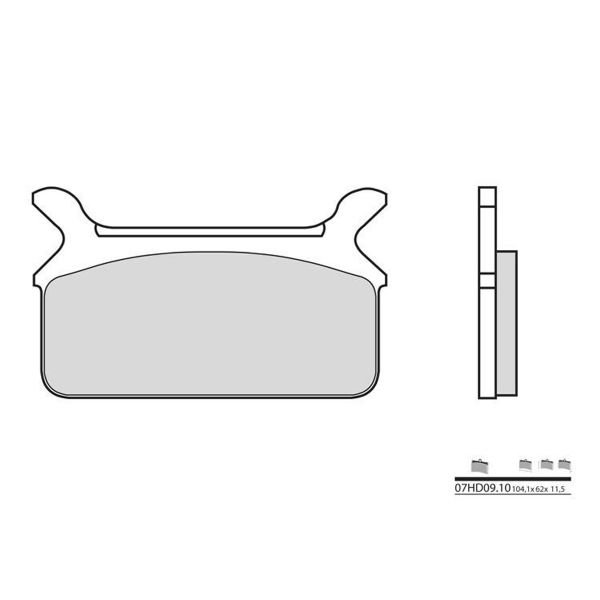 Plaquettes de frein moto Brembo Brembo 07HD0910 organique