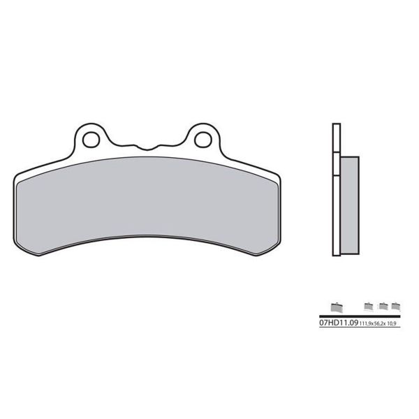 Plaquettes de frein moto Brembo Brembo 07HD1109 organique Plaquettes de frein moto Brembo Brembo 07HD1109 organique