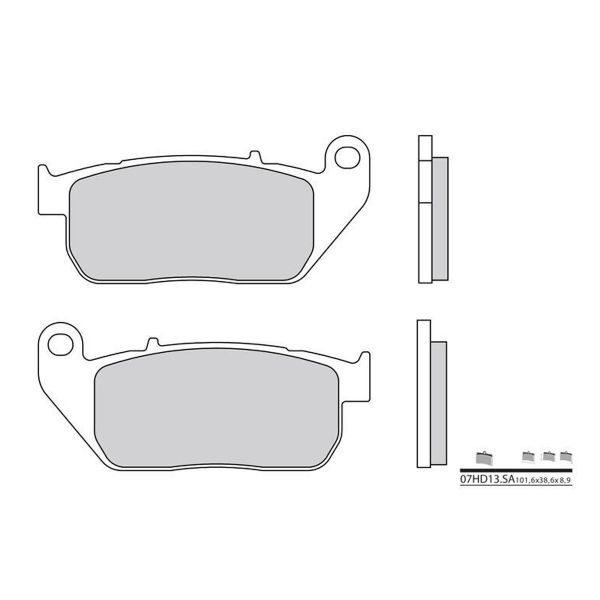 Plaquettes de frein moto Brembo Brembo 07HD13SA métal fritté Plaquettes de frein moto Brembo Brembo 07HD13SA métal fritté