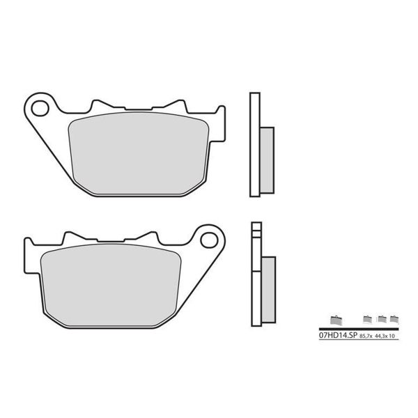 Plaquettes de frein moto Brembo Brembo 07HD14SP mtal fritt