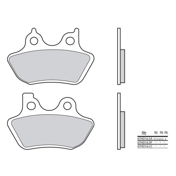 Plaquettes de frein moto Brembo Brembo 07HD16SA mtal fritt