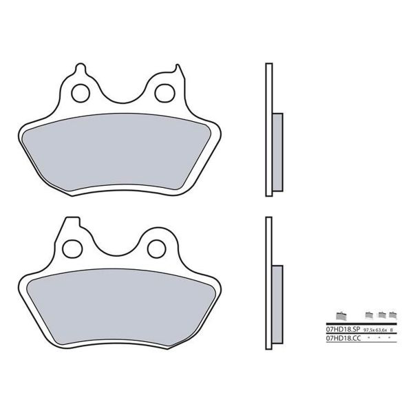 Plaquettes de frein moto Brembo Brembo 07HD18SP mtal fritt