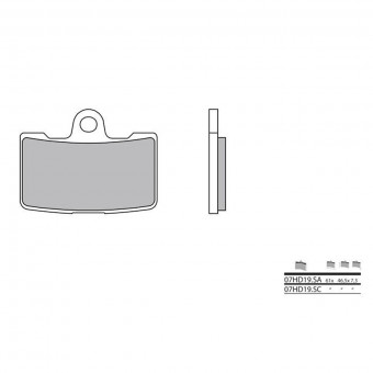 Plaquettes de frein moto Brembo Brembo 07HD19SA métal fritté Plaquettes de frein moto Brembo Brembo 07HD19SA métal fritté