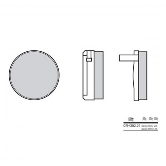 Plaquettes de frein moto Brembo Brembo 07HO0229 organique Plaquettes de frein moto Brembo Brembo 07HO0229 organique