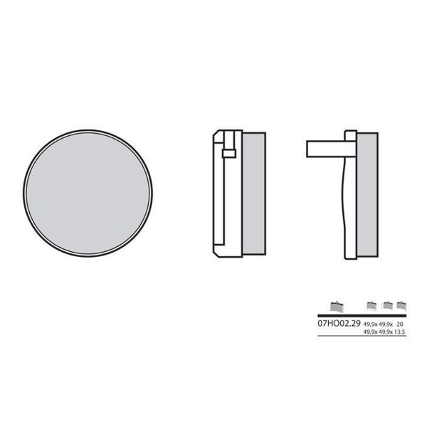 Plaquettes de frein moto Brembo Brembo 07HO0229 organique Plaquettes de frein moto Brembo Brembo 07HO0229 organique