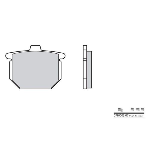 Plaquettes de frein moto Brembo Brembo 07HO0307 organique Plaquettes de frein moto Brembo Brembo 07HO0307 organique