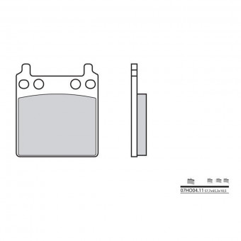 Plaquettes de frein moto Brembo Brembo 07HO0411 compos origine
