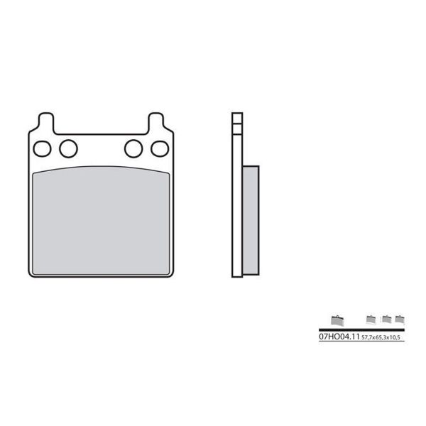 Plaquettes de frein moto Brembo Brembo 07HO0411 compos origine