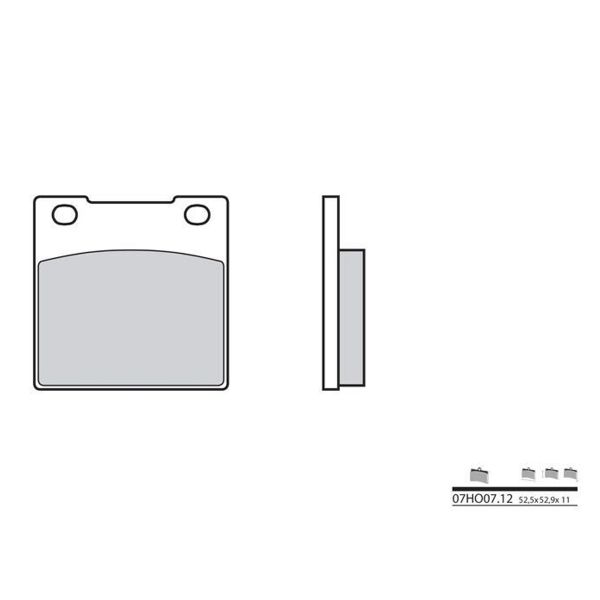 Plaquettes de frein moto Brembo Brembo 07HO0712 organique