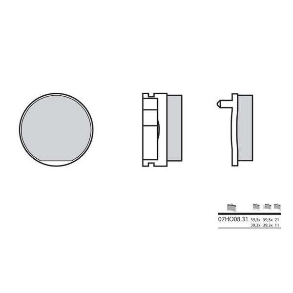 Plaquettes de frein moto Brembo Brembo 07HO0831 organique