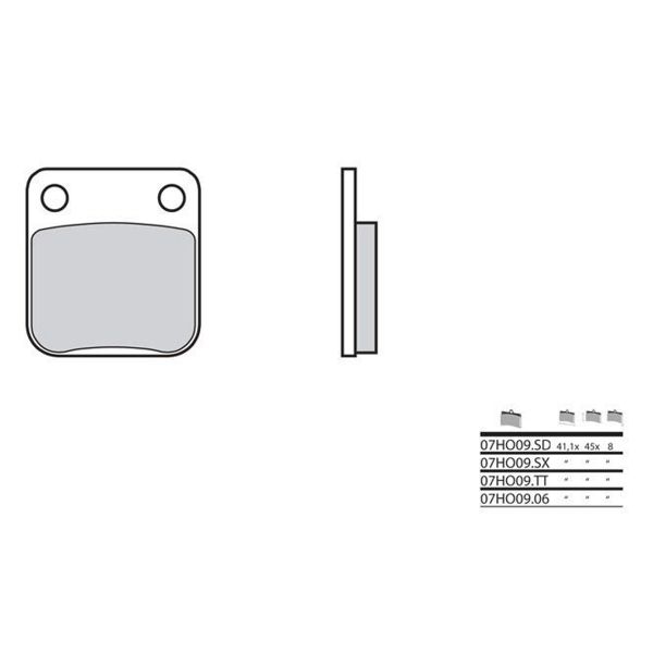 Plaquettes de frein moto Brembo Brembo 07HO0906 organique