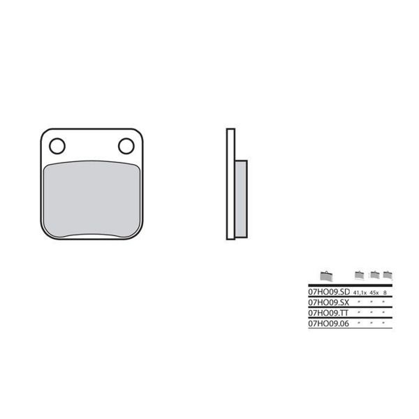 Plaquettes de frein moto Brembo Brembo 07HO09SX mtal fritt