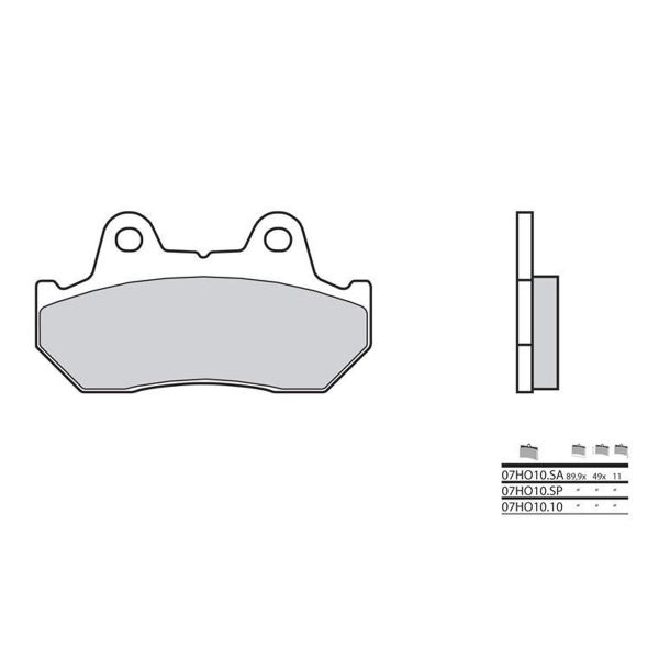 Plaquettes de frein moto Brembo Brembo 07HO1010 organique Plaquettes de frein moto Brembo Brembo 07HO1010 organique