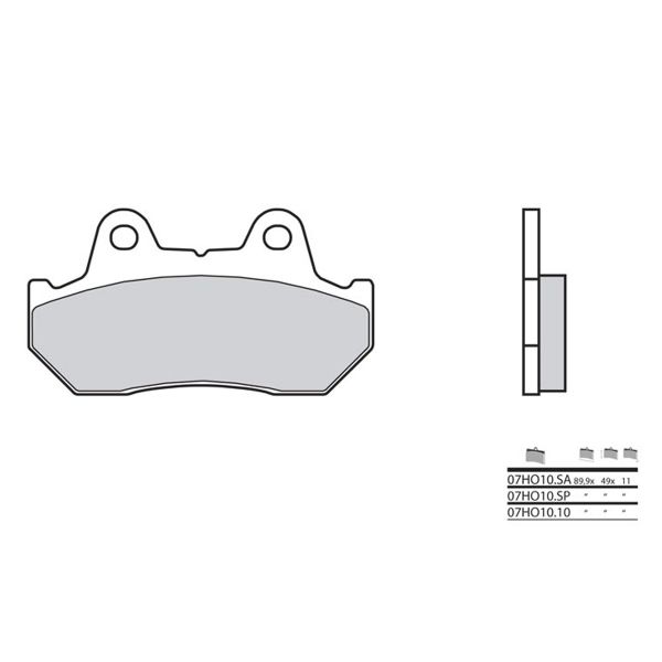 Plaquettes de frein moto Brembo Brembo 07HO10LA mtal fritt
