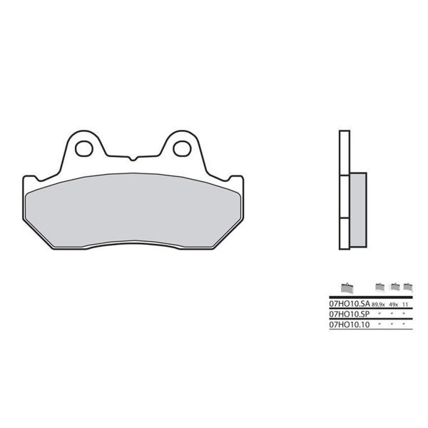 Plaquettes de frein moto Brembo Brembo 07HO10SA mtal fritt