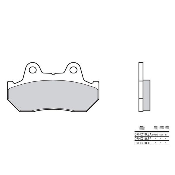 Plaquettes de frein moto Brembo Brembo 07HO10SP mtal fritt