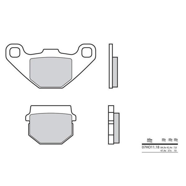 Plaquettes de frein moto Brembo Brembo 07HO1118 organique Plaquettes de frein moto Brembo Brembo 07HO1118 organique