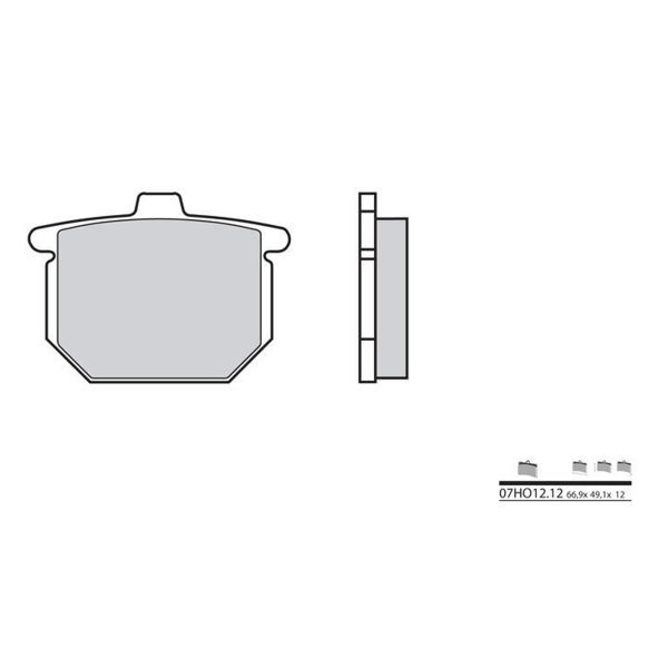 Plaquettes de frein moto Brembo Brembo 07HO1212 organique