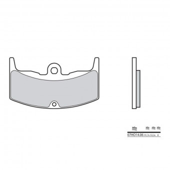 Plaquettes de frein moto Brembo Brembo 07HO1406 organique