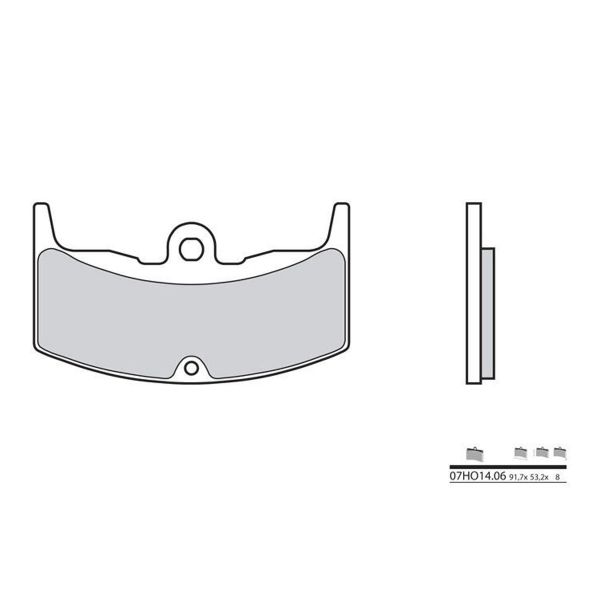 Plaquettes de frein moto Brembo Brembo 07HO1406 organique