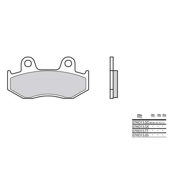 Plaquettes de frein moto Brembo Brembo 07HO1505 organique