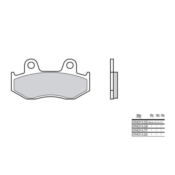Plaquettes de frein moto Brembo Brembo 07HO15SX mtal fritt