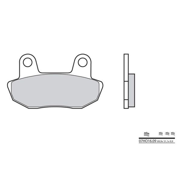 Plaquettes de frein moto Brembo Brembo 07HO1609 organique
