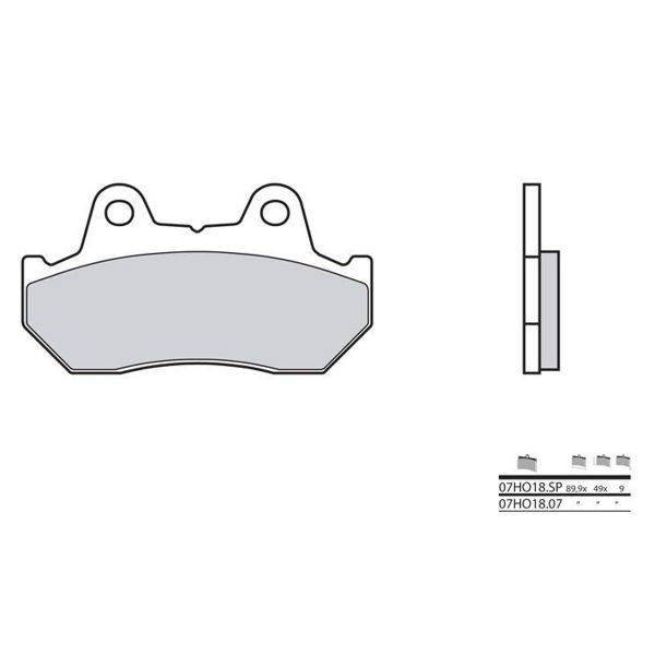 Plaquettes de frein moto Brembo Brembo 07HO18SP m�tal fritt�