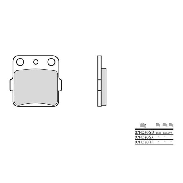 Plaquettes de frein moto Brembo Brembo 07HO20SD m�tal fritt�