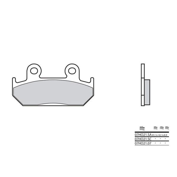 Plaquettes de frein moto Brembo Brembo 07HO2205 organique