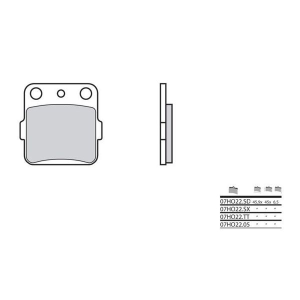Plaquettes de frein moto Brembo Brembo 07HO22SD mtal fritt