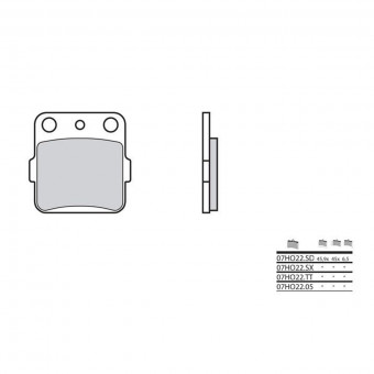 Plaquettes de frein moto Brembo Brembo 07HO22SX métal fritté Plaquettes de frein moto Brembo Brembo 07HO22SX métal fritté
