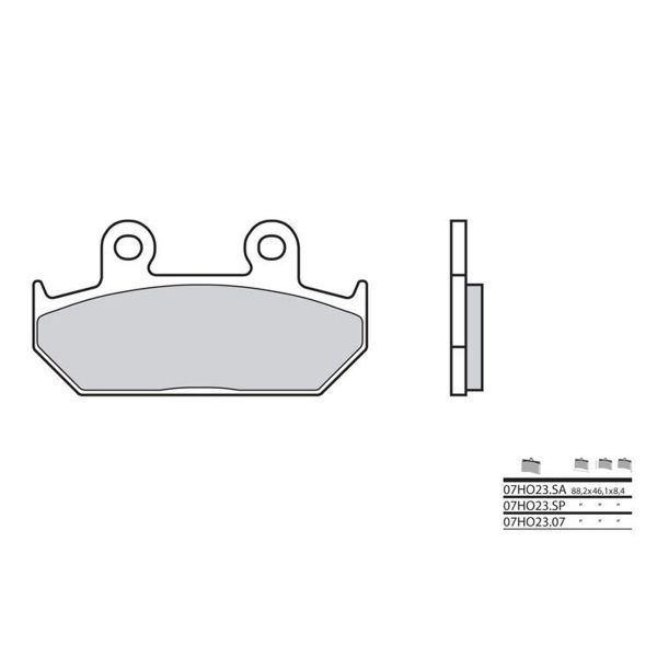 Plaquettes de frein moto Brembo Brembo 07HO2307 organique