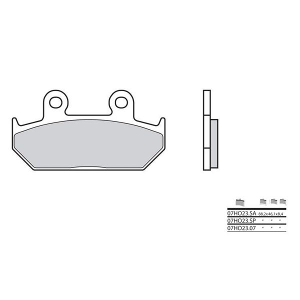 Plaquettes de frein moto Brembo Brembo 07HO23SP m�tal fritt�