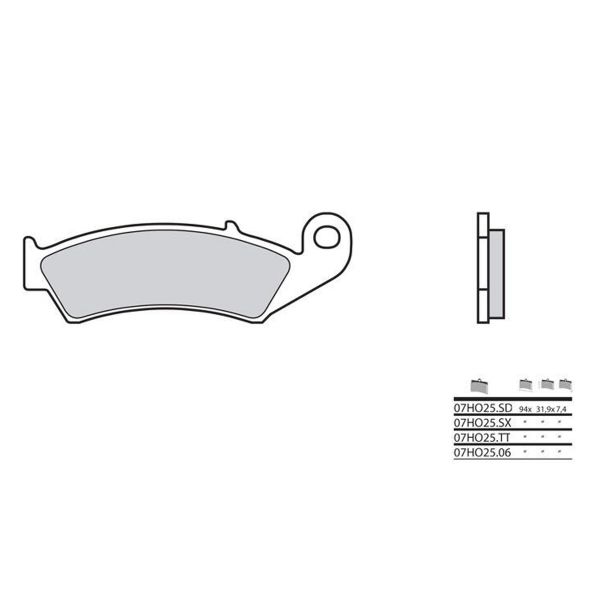 Plaquettes de frein moto Brembo Brembo 07HO2506 organique