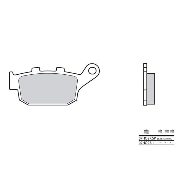 Plaquettes de frein moto Brembo Brembo 07HO27SP mtal fritt
