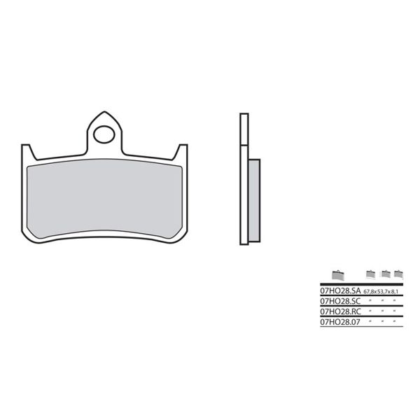 Plaquettes de frein moto Brembo Brembo 07HO28LA m�tal fritt�